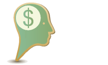 Perfil de una cabeza con el símbolo del dólar